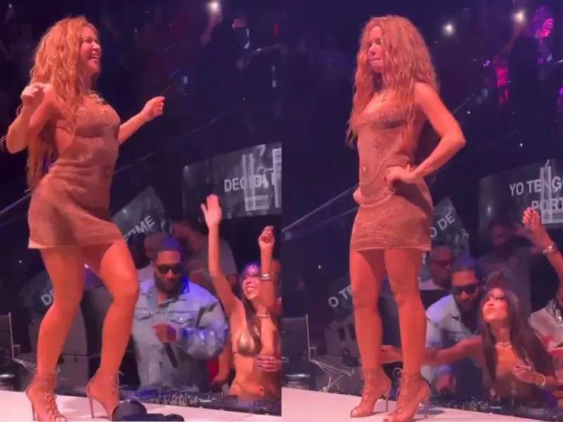 Graban por debajo de vestido de Shakira y así reacciona