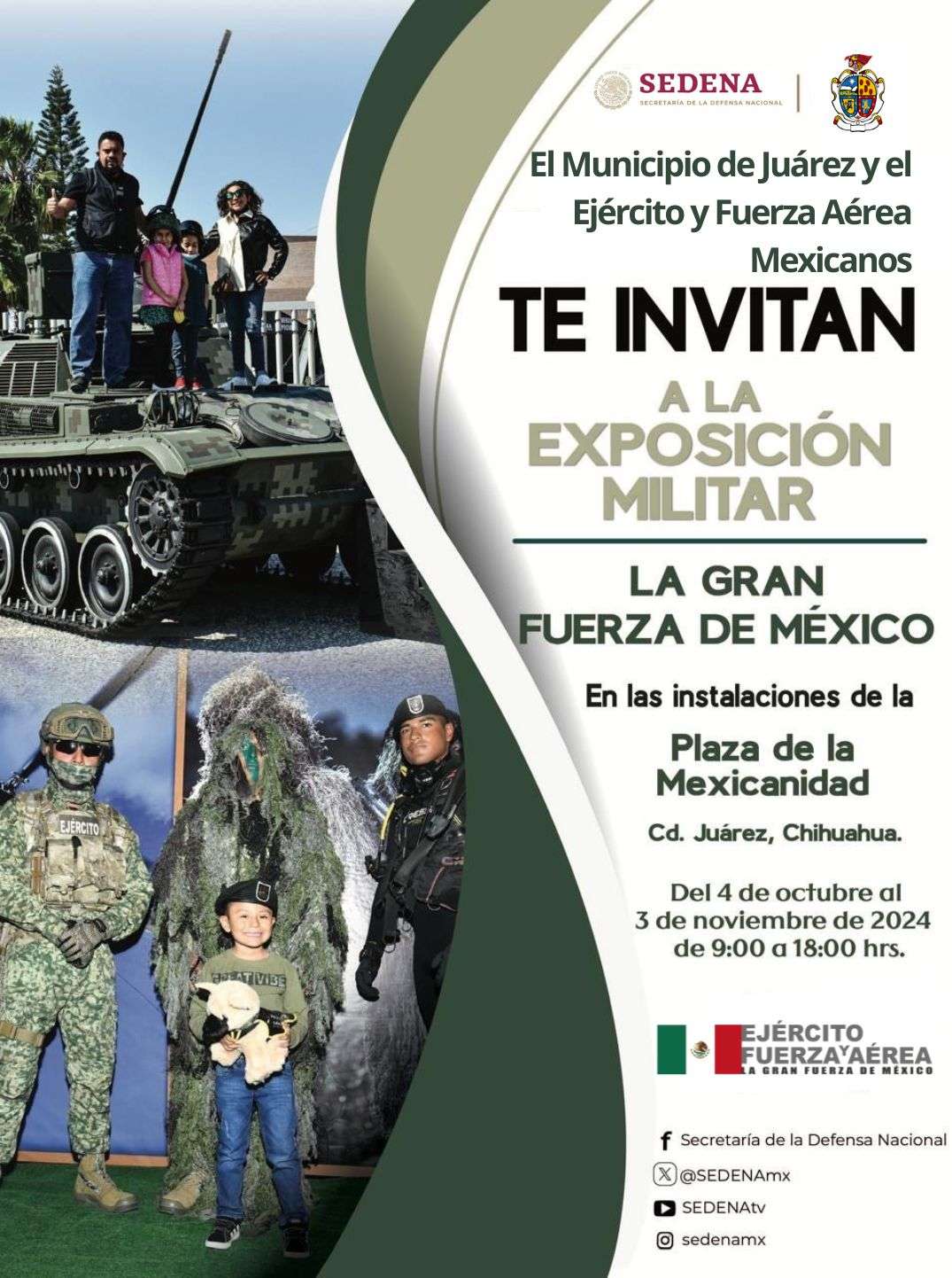 Realizará SEDENA la exposición militar "La Gran Fuerza de México" a partir de octubre 