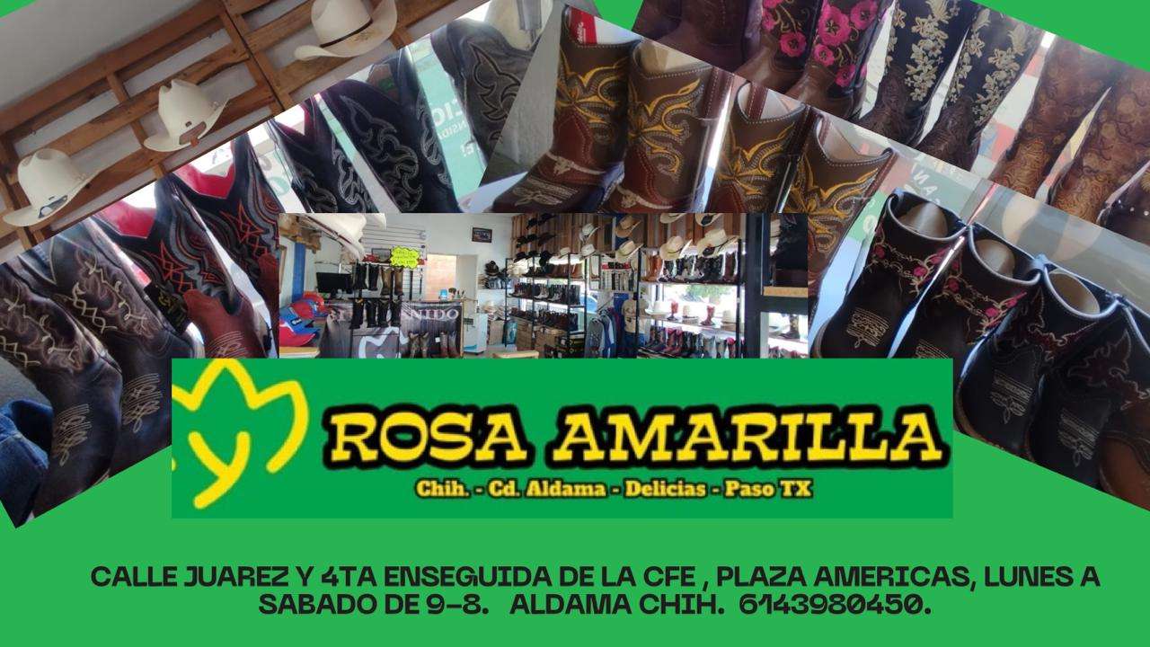 Rosa Amarilla: Botas, sombreros, cinturones y carteras