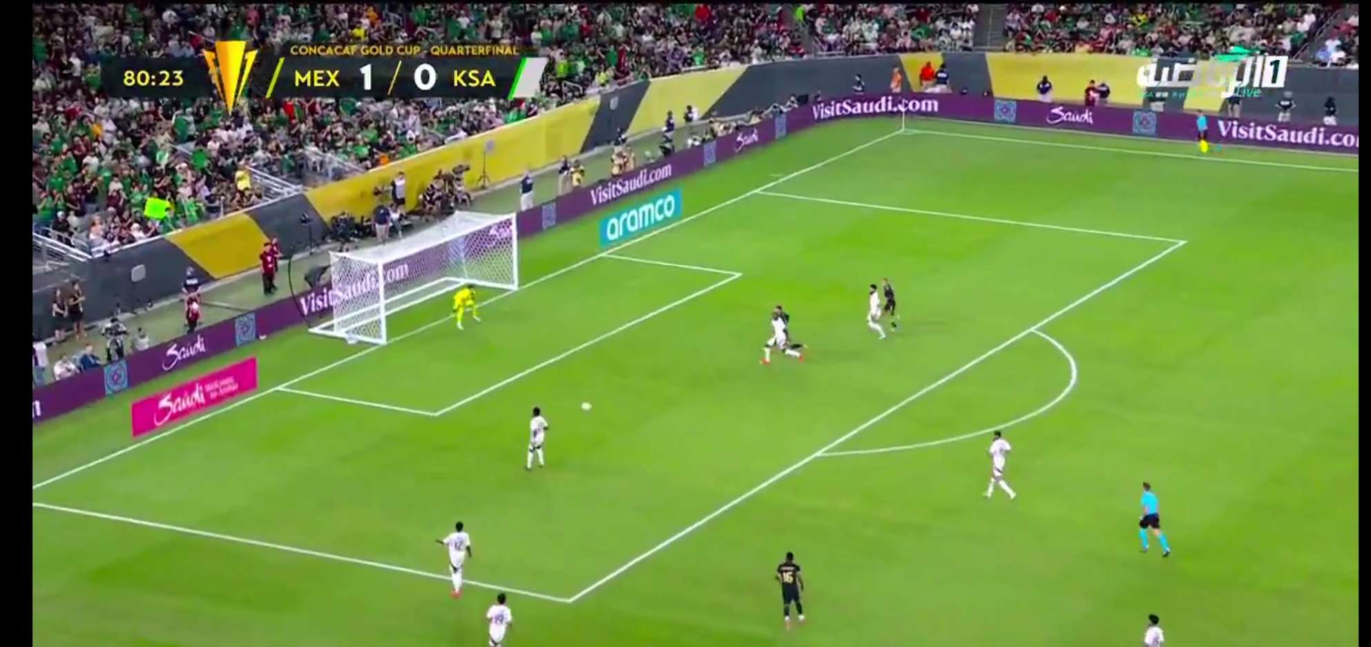 Anota Santi Giménez el segundo gol ante Arabia Saudita