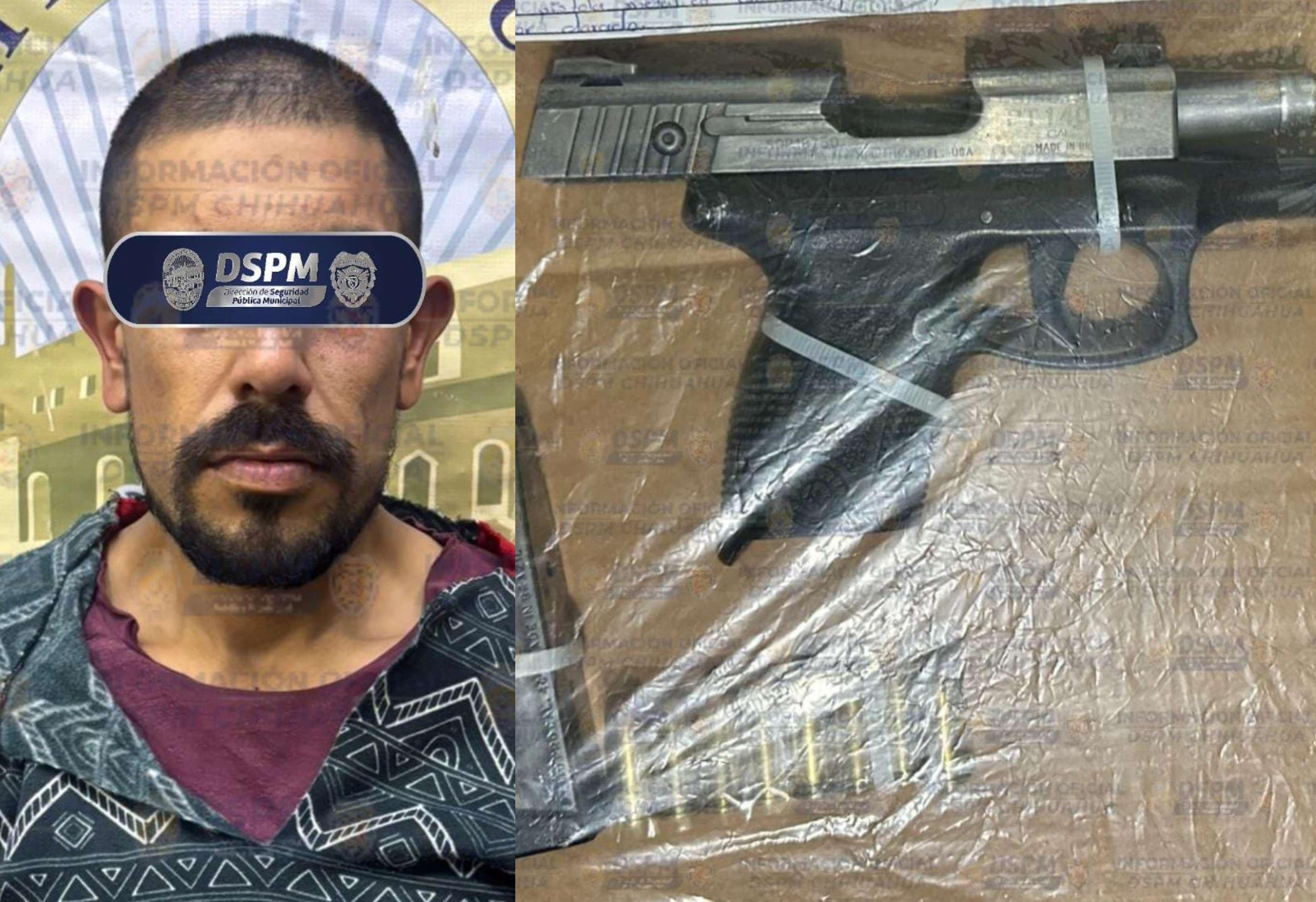 Cae empistolado con envoltorios de cocaína al norte de la ciudad