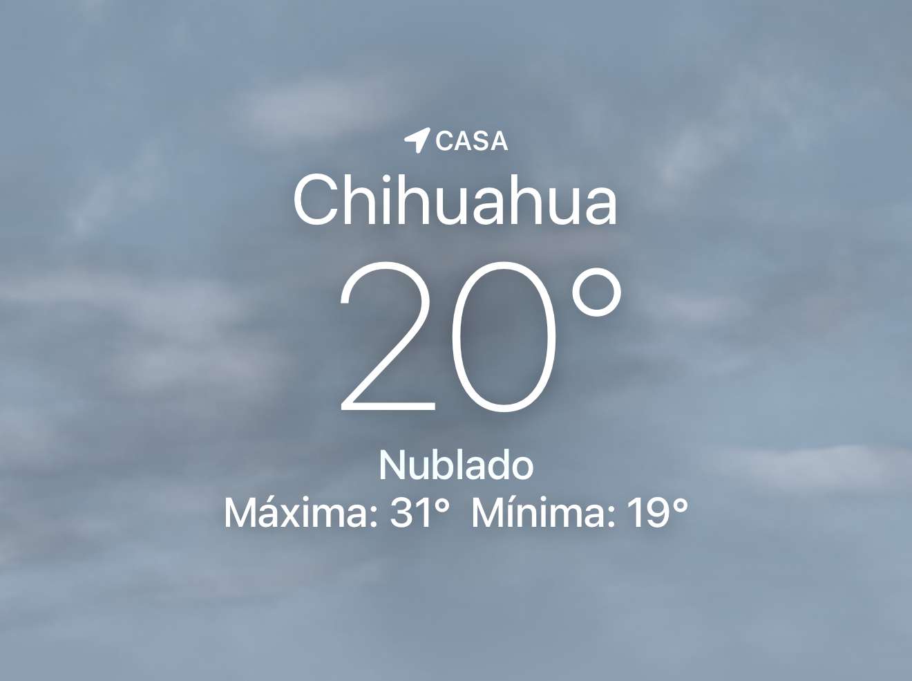 Se espera día nublado con temperatura de 20 grados centígrados