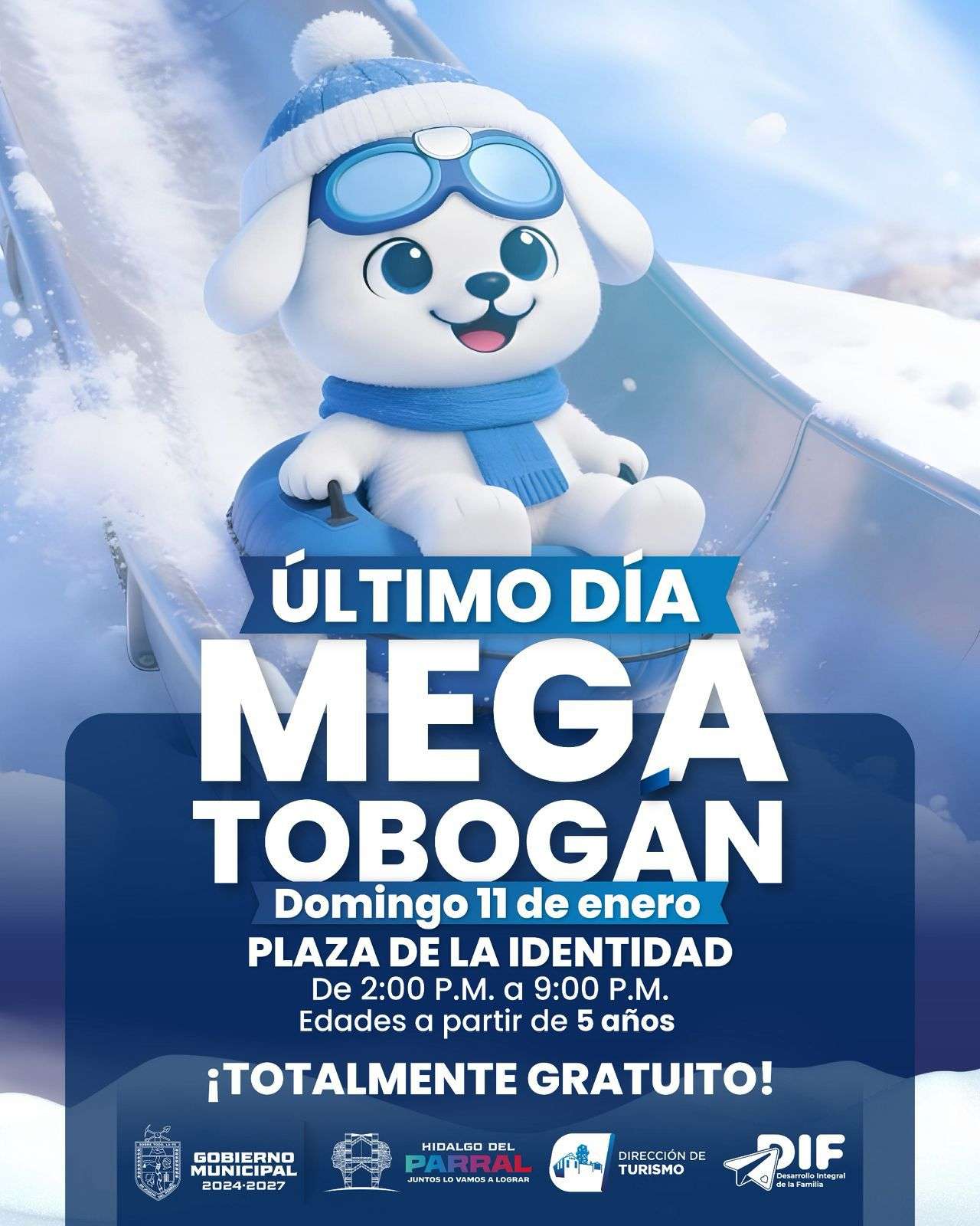 Disfruta mega tobogán gratis hoy en Parral