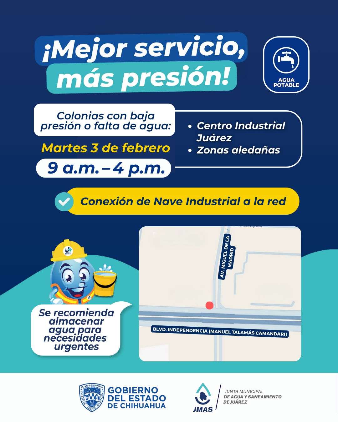 Alertan por baja presión de agua en zona suroriente 