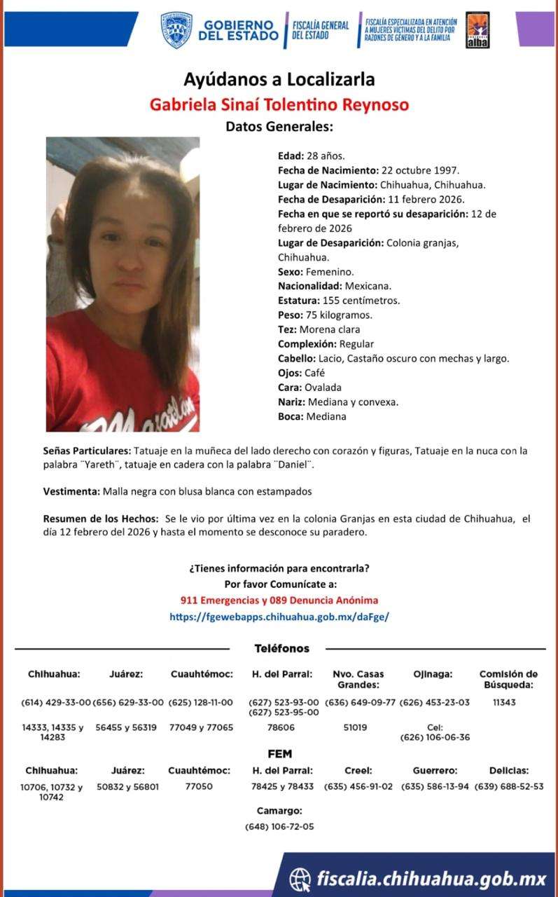 Buscan a mujer desaparecida en la colonia Granjas