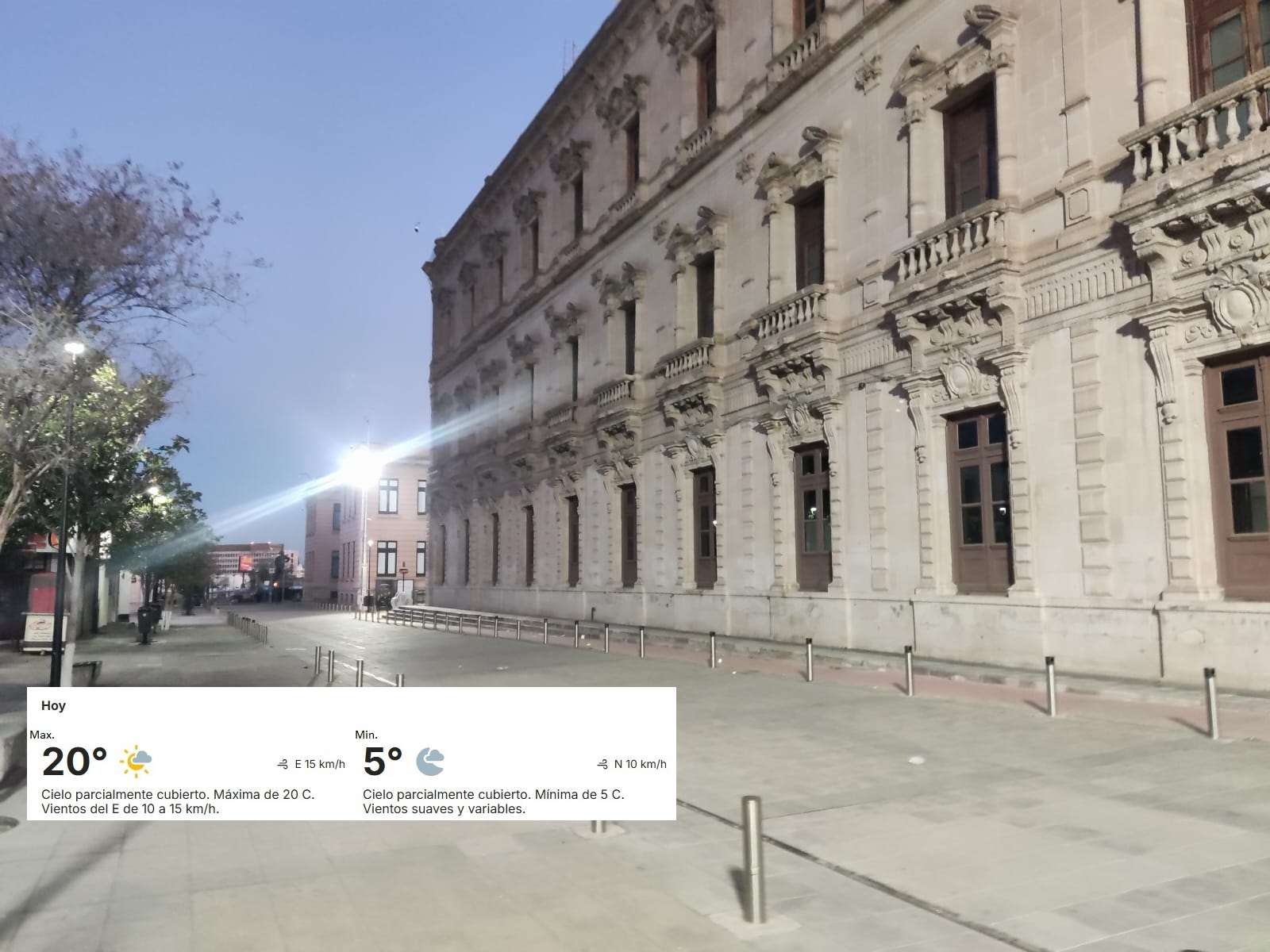 Predomina el frío en el amanecer; registra la capital 5 grados