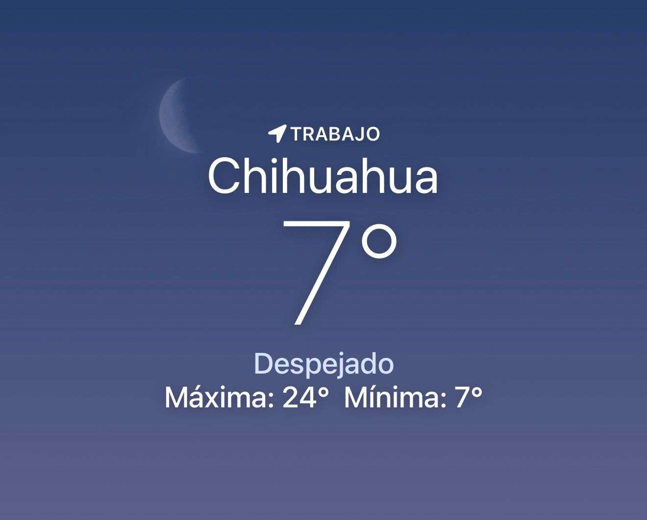 Se espera despejado con temperatura de 7 grados centígrados 