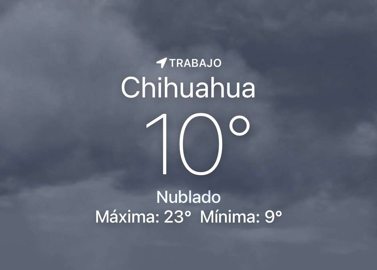 Se espera mañana nubosa y fresca con 10 grados centígrados 