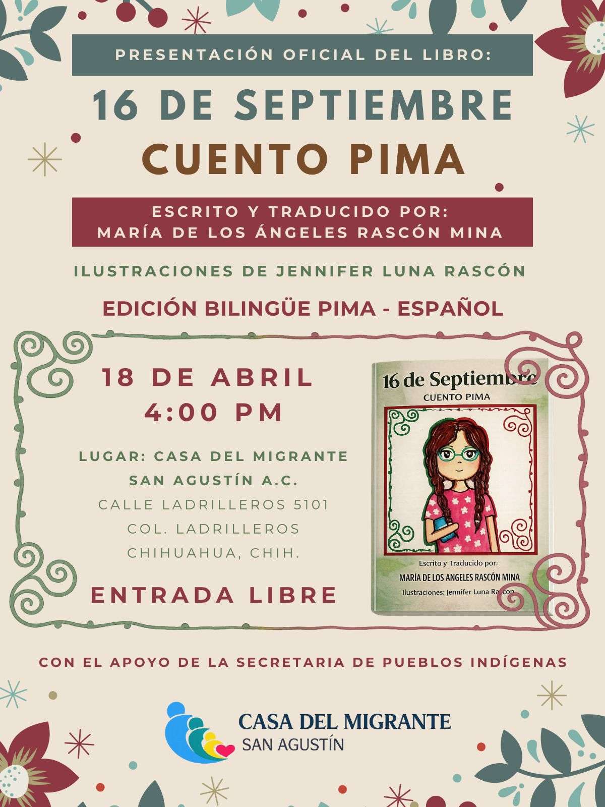 Invitan a presentación de El Cuento 16 de Septiembre 