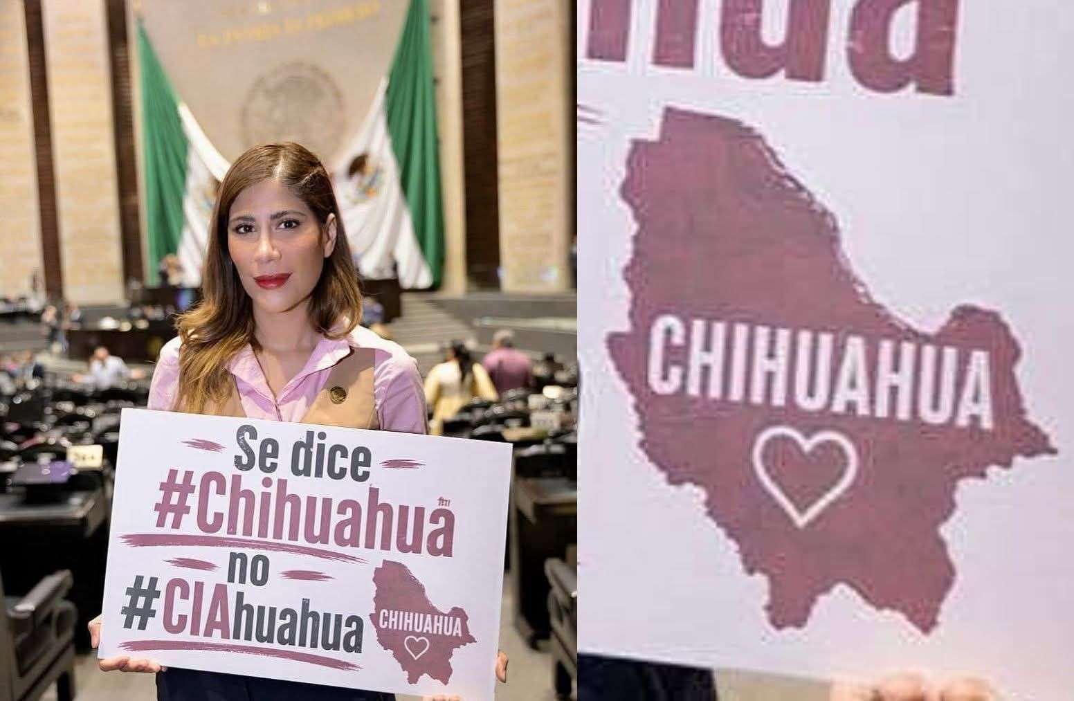 Critican en redes a diputada de Morena por dibujo deforme de Chihuahua