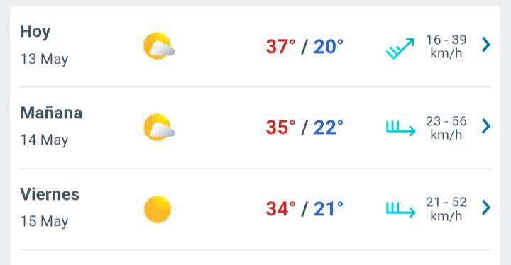Día con nubes y claros, temperatura hasta 37°C en Juárez 