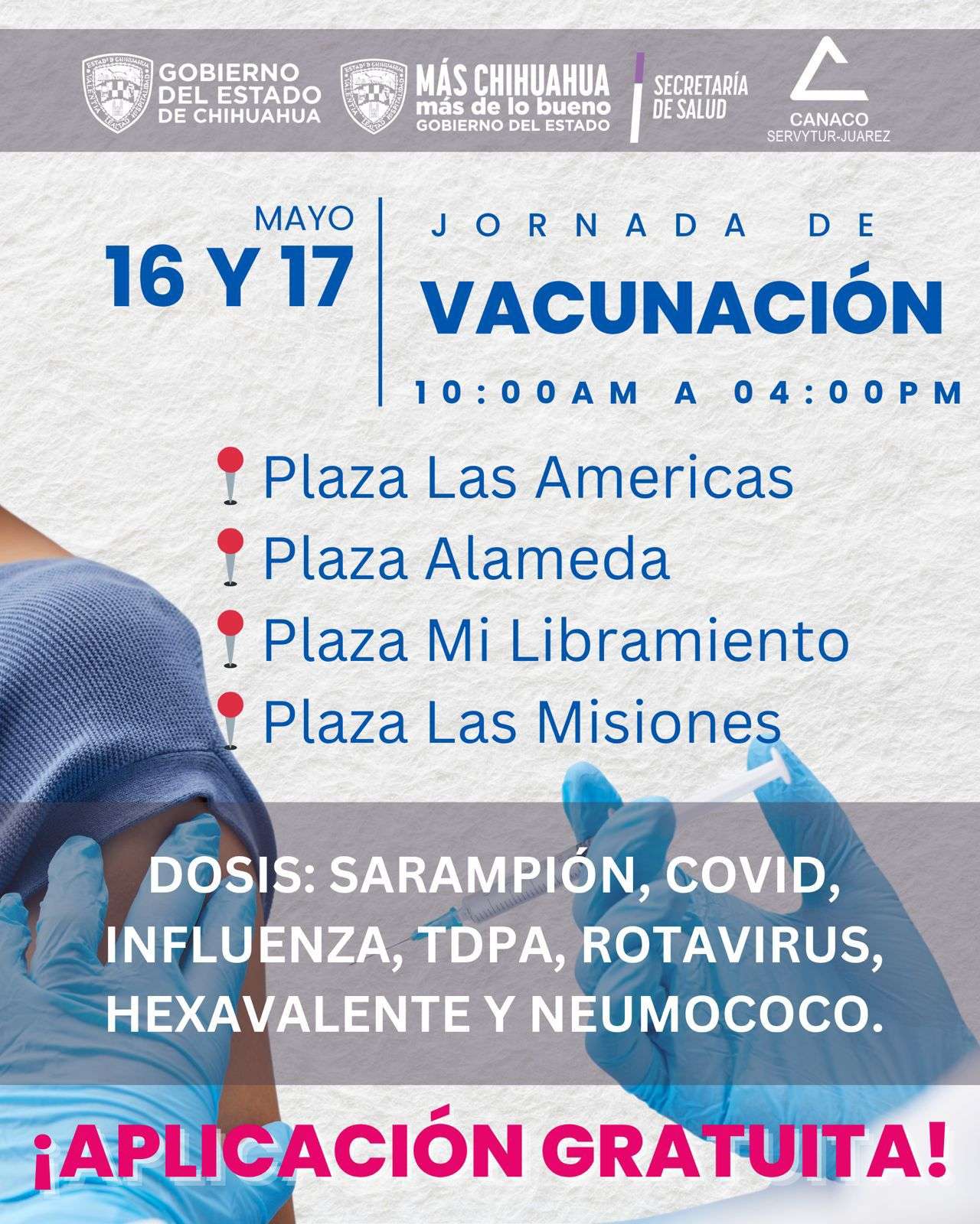Invitan a vacunarse en plazas comerciales