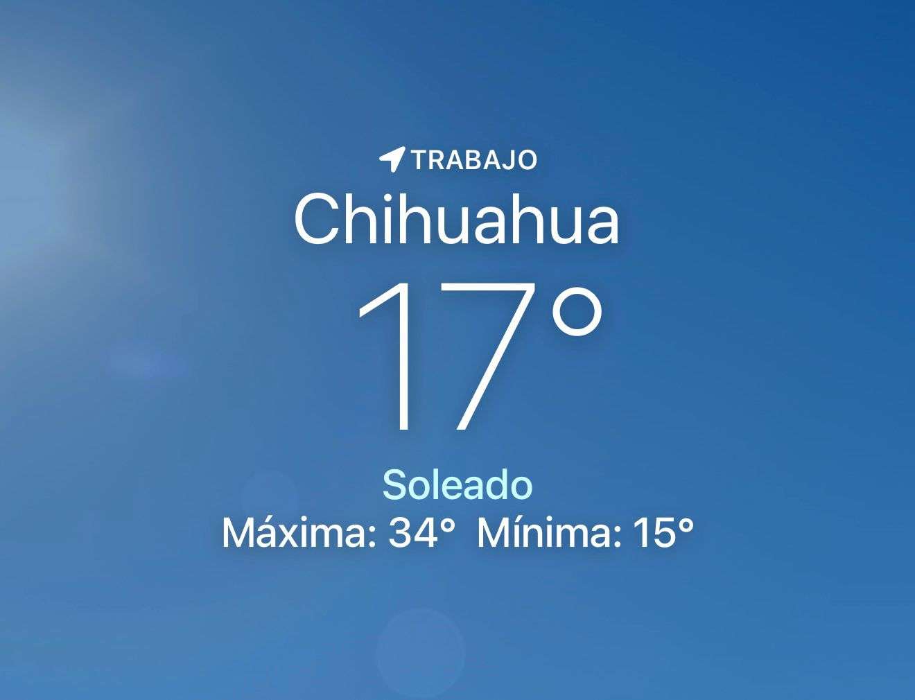 Se espera día soleado con máxima de 34 grados centígrados 