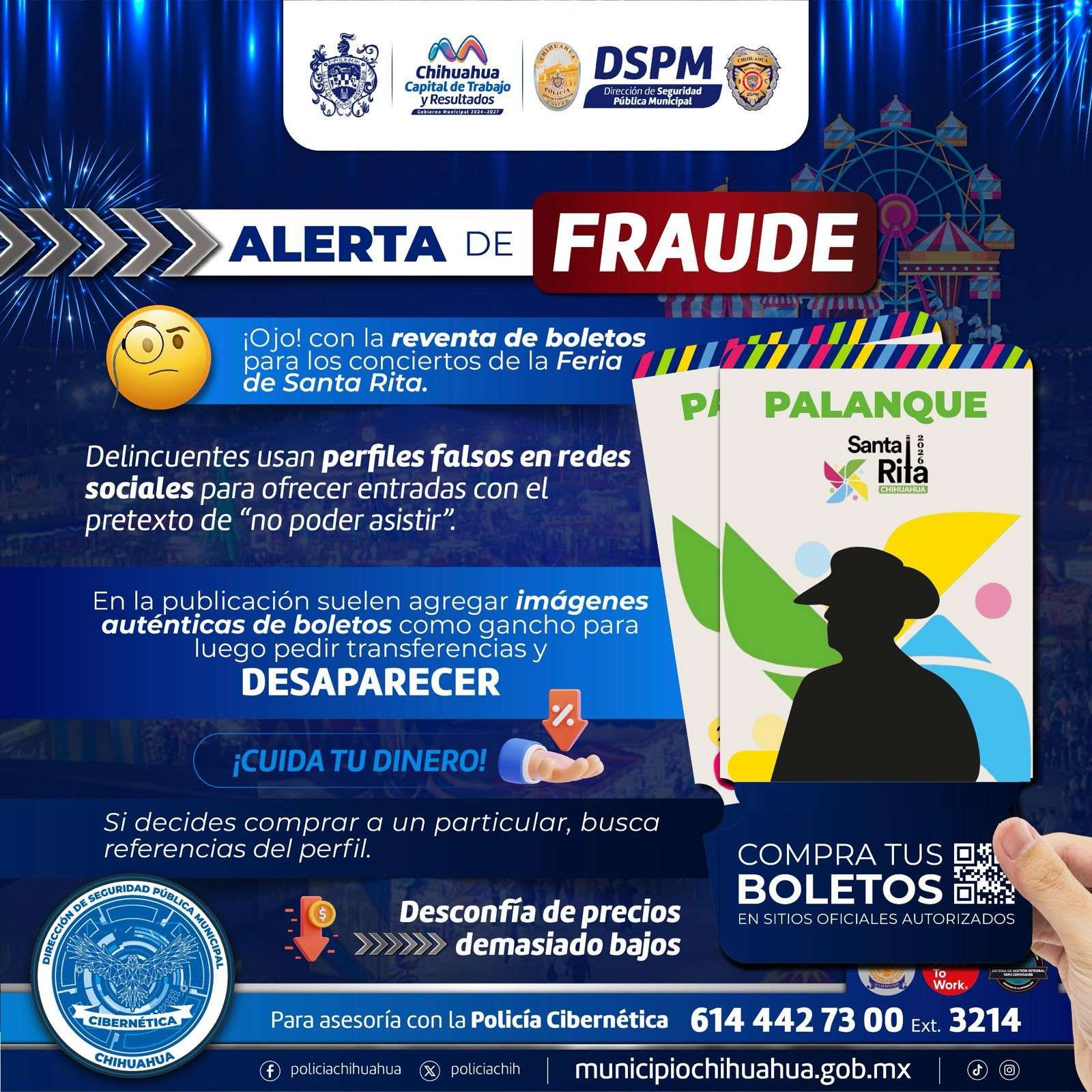 Alertan por fraudes de reventa de boletos para el Palenque de Santa Rita
