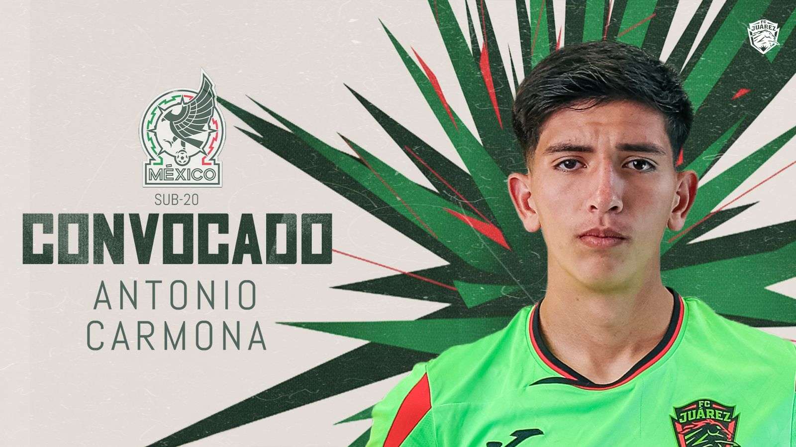 Convocan a Antonio Carmona a la Selección Mexicana Sub-20