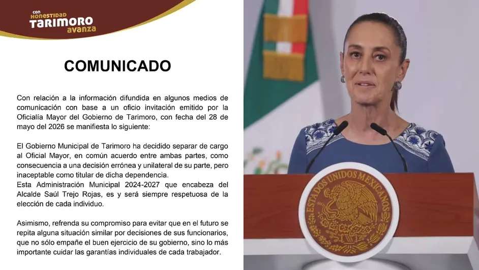 Despiden a funcionario por forzar asistencia a evento de Sheinbaum en Guanajuato