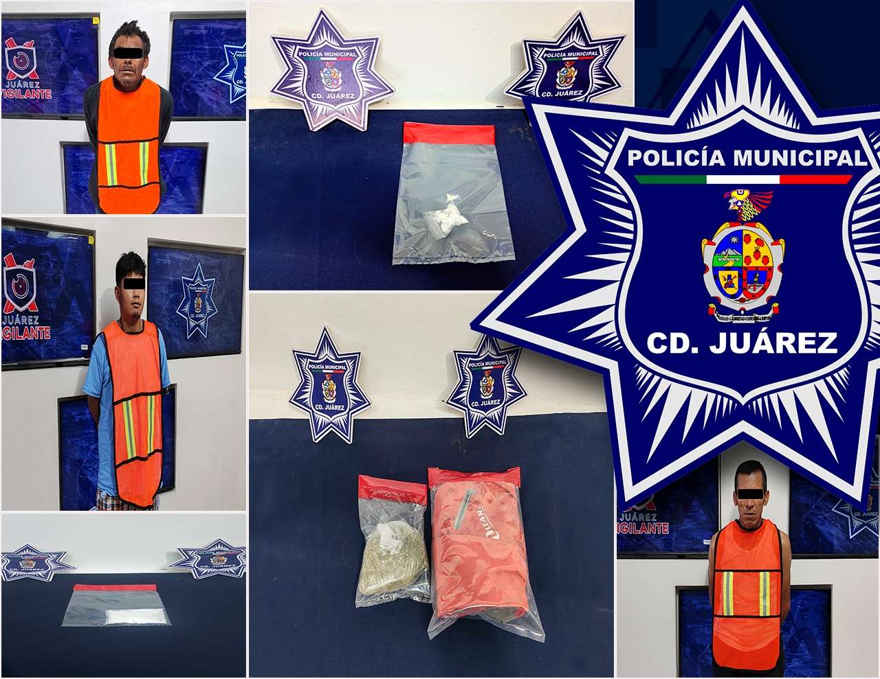 Arrestan a tres personas; aseguran cristal y marihuana