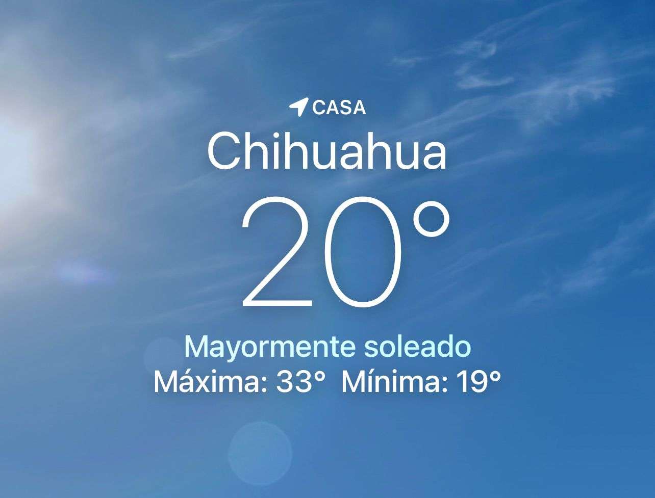 Se espera ligera lluvia con máxima de 33 grados centígrados 