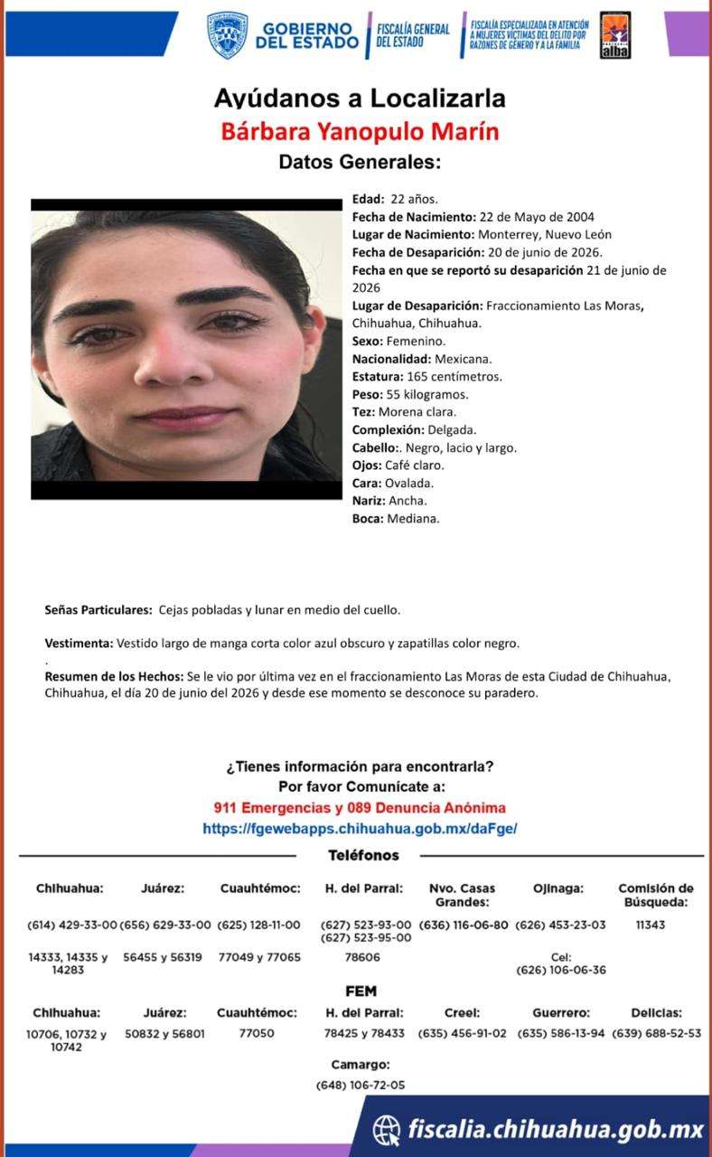 Buscan a mujer desaparecida en el fraccionamiento Las Moras