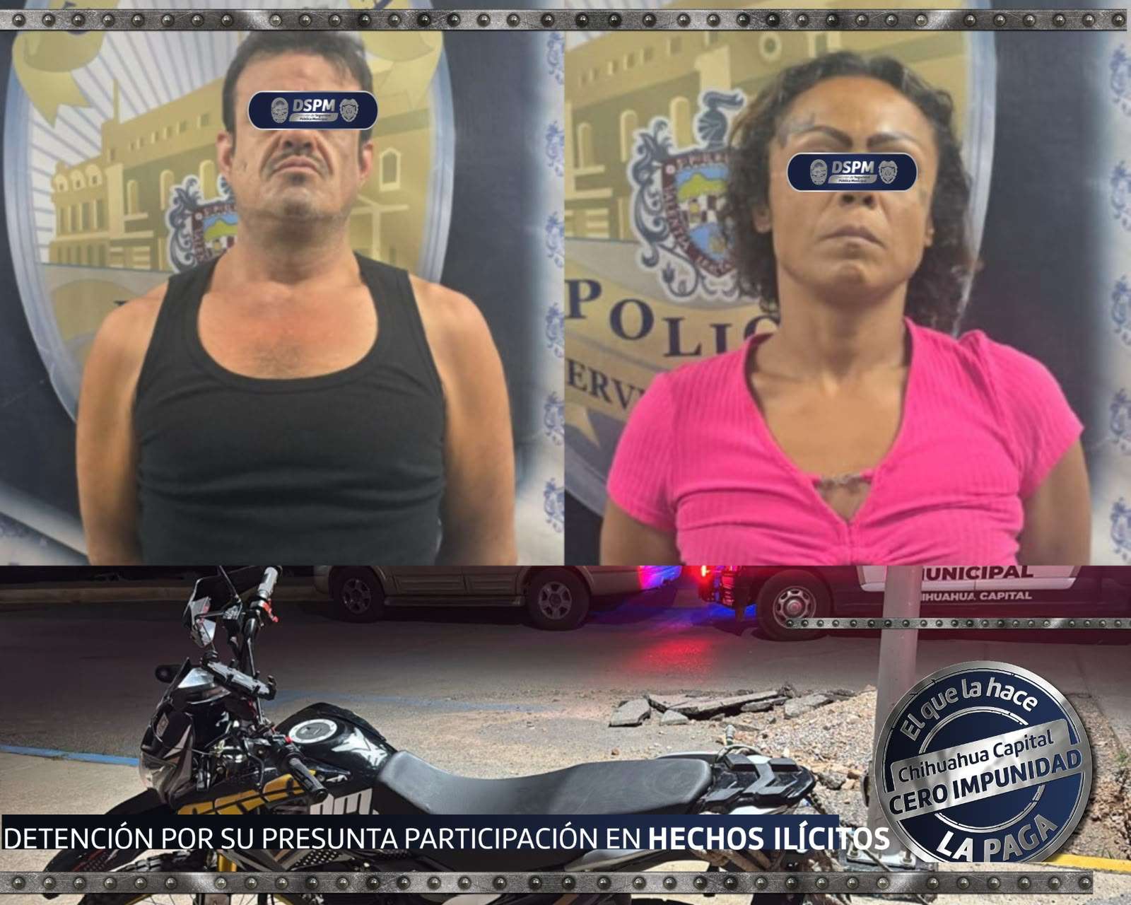 Detienen a pareja con cristal en el Centro 