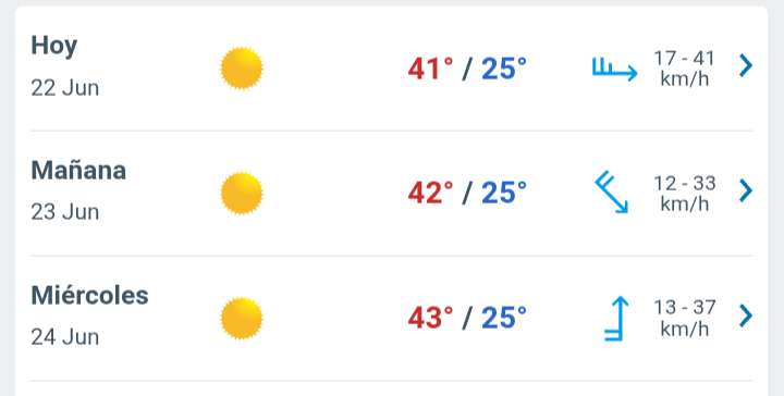 Día con nubes y claros temperatura hasta 41°C en Juárez.