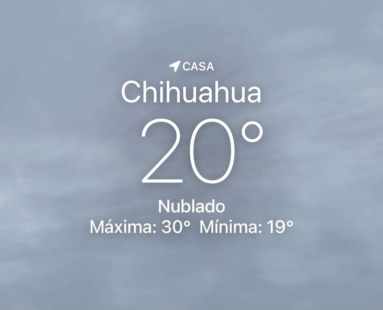 Amanece nublado con 20 grados centígrados 
