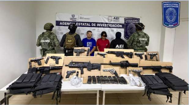 Detienen a dos aseguran inmueble y arsenal 