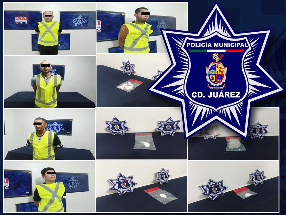 Detienen a 5 con mariguana y cristal