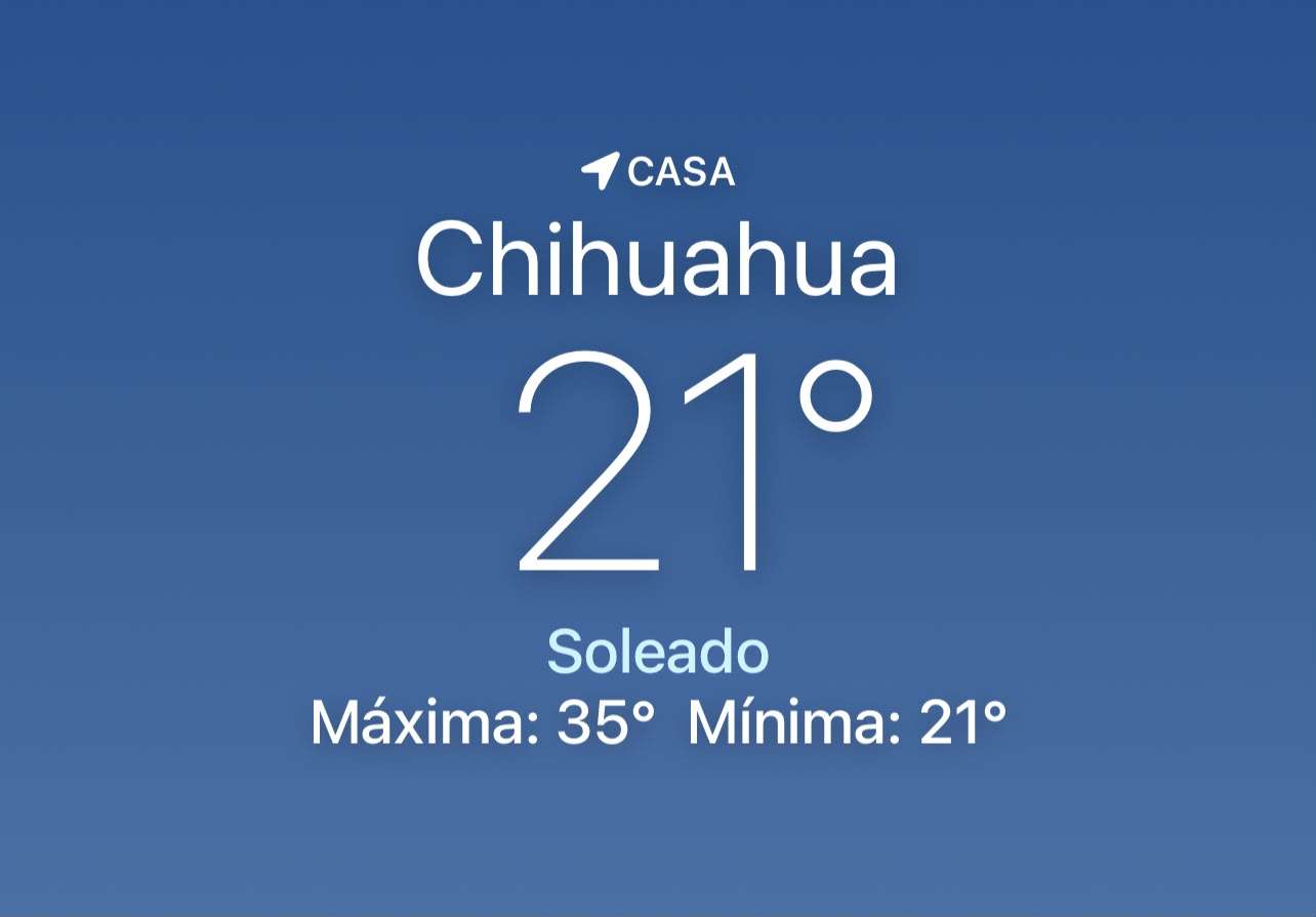 Amanece despejado con temperatura de 21 grados centígrados 