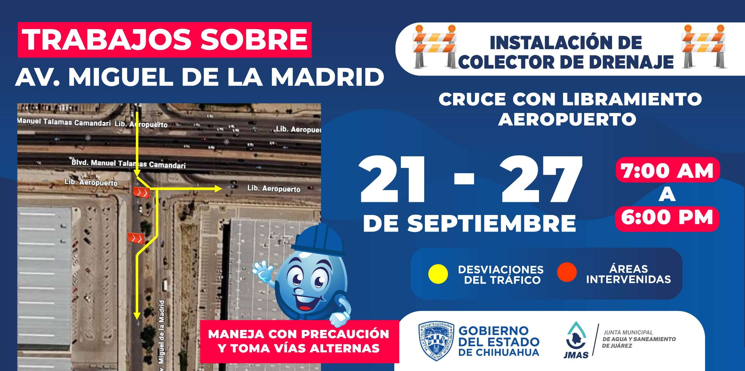 Instalará JMAS colector en la Miguel de la Madrid