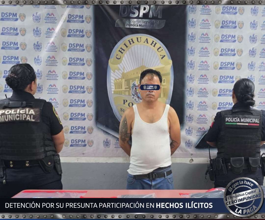 Detuvo Policía Municipal a hombre con arma de fuego en Villa Juárez