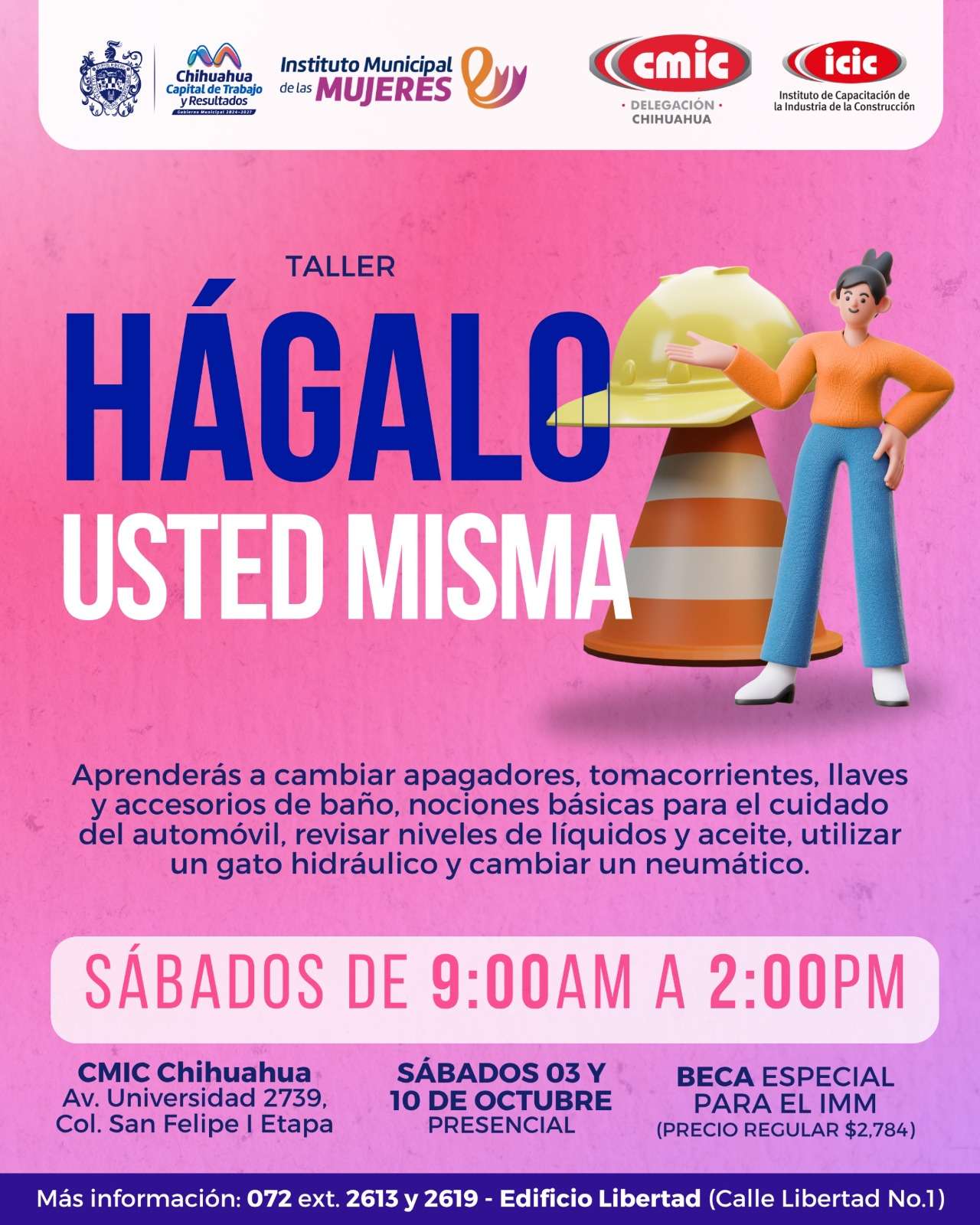 Invitan a mujeres a la segunda edición del curso Hágalo Usted Misma
